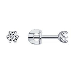 Серьги из серебра с бриллиантами (Арт.87020051)