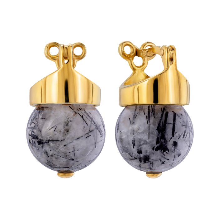 Серебряные серьги BEAVERS с кварцем 2206rkv_gl