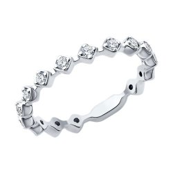 Кольцо из белого золота с бриллиантами (Арт.1012679-3)