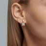 Серьги из комбинированного золота с бриллиантами (Арт.1021325)