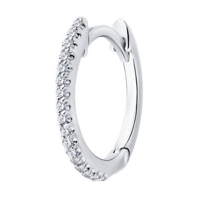 Серьга из белого золота с бриллиантами (Арт.1170029-3)