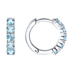 Серьги из серебра с топазами (Арт.92022510)