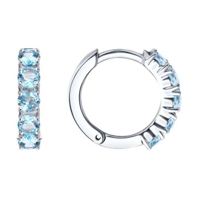 Серьги из серебра с топазами (Арт.92022510)