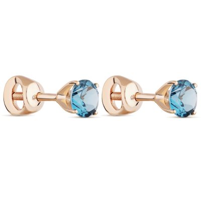 Серьги из золота с топазом Русские Самоцветы (Арт.70340)