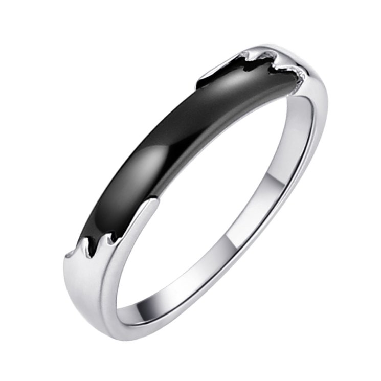 Кольцо из серебра с керамикой (Арт.tc-r00461-b-w-x-x-x)