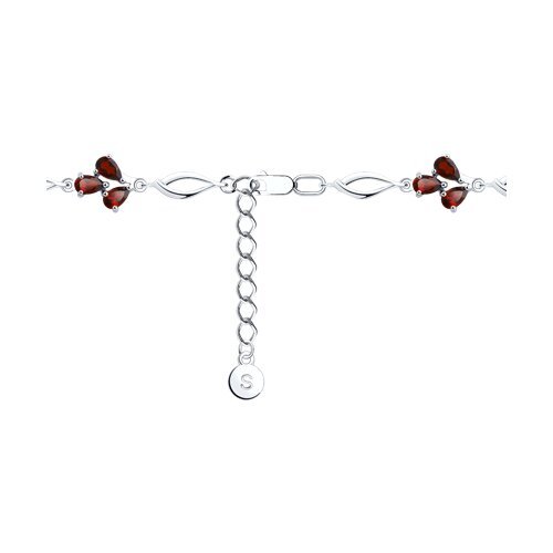 Браслет из серебра с гранатами (Арт.92050122)