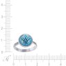 Кольцо из белого золота с бриллиантом и топазом (Арт.r23214_dn_bt_wg)