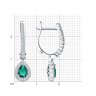 Серьги из белого золота с бриллиантами и изумрудами (Арт.3020528-3)
