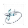 Кольцо из серебра с топазами и фианитами (Арт.94-310-02061-1)