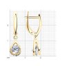 Серьги из золочёного серебра с фианитами (Арт.93021047)