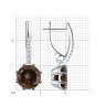 Серьги из серебра с раухтопазами и фианитами (Арт.94-321-02040-3)