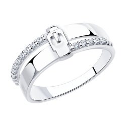 Кольцо из серебра с фианитами (Арт.94-110-00801-1)