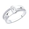 Кольцо из серебра с фианитами (Арт.94-110-00801-1)