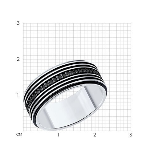 Кольцо из серебра с фианитами (Арт.95-110-02153-1)