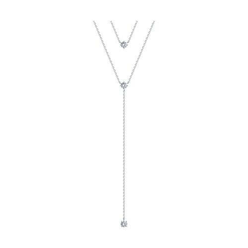 Колье из серебра с фианитами (Арт.94070949)