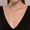Колье из серебра с фианитами (Арт.94070949)