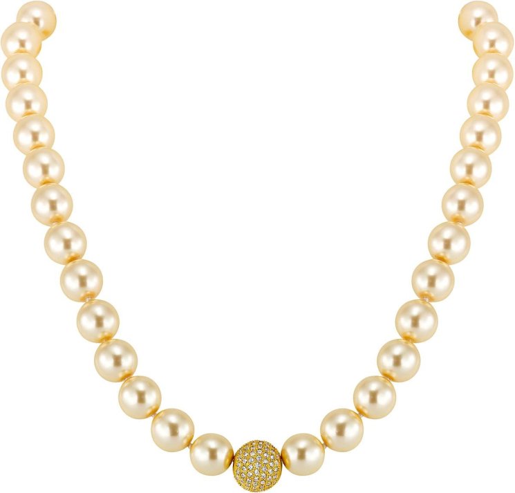 Ожерелье из серебра с жемчугом и кристаллом swarovski (Арт.91l-gk-3)