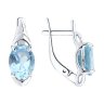 Серьги из серебра с топазами (Арт.94-320-00627-1)