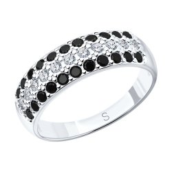 Кольцо из серебра с фианитами (Арт.94010064)
