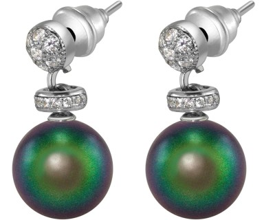 Серьги с жемчугом и кубическим цирконием Pearl Kiss 25S от Rivoli (арт.ABS-12-10-25-S)