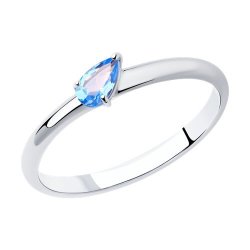Кольцо из серебра с фианитом (Арт.94013509)