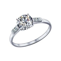 Кольцо из серебра с фианитами (Арт.94013652)