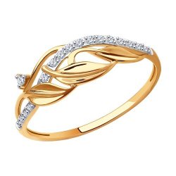 Кольцо из золота с фианитами (Арт.019071)