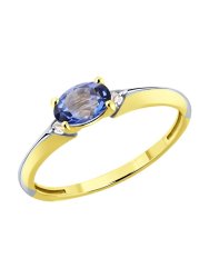 Кольцо золотое пробы 585 с танзанитом (Арт.717175-2) Кольцо золотое пробы 585 с танзанитом (Арт.717175-2)