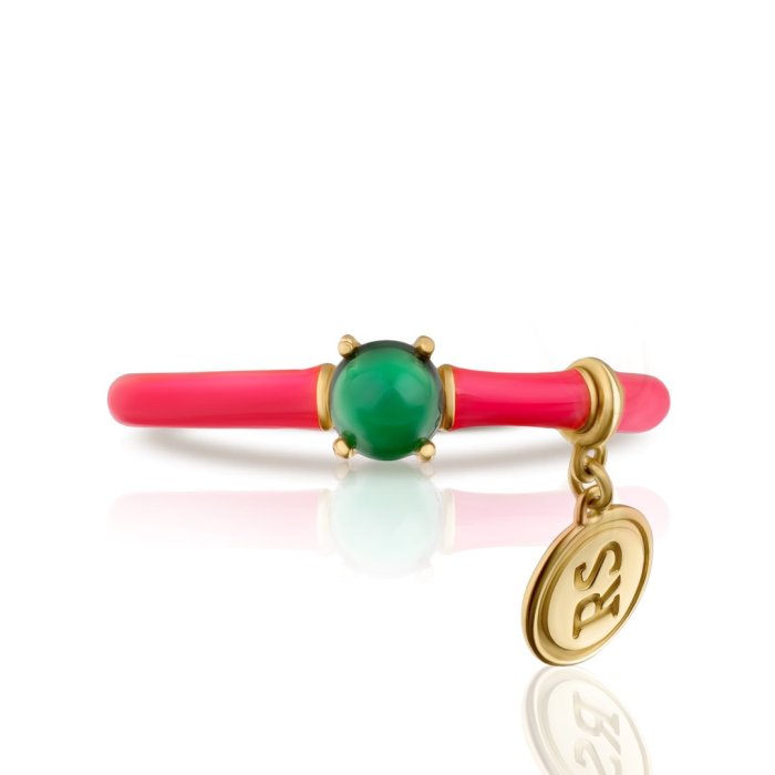 Кольцо из золота с хризопрасом Русские Самоцветы (Арт.88831)