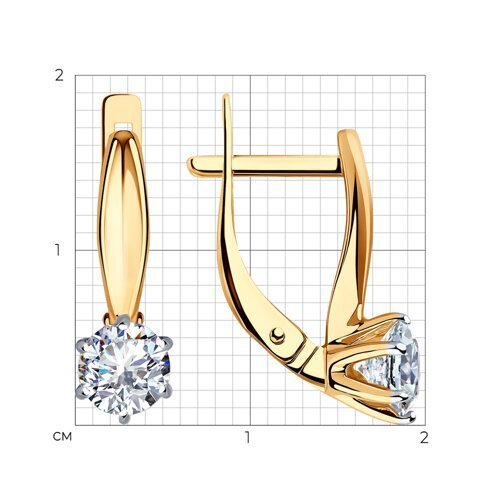 Серьги из золота с фианитами (Арт.0200072)