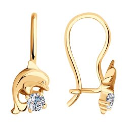 Серьги из золота с фианитами (Арт.025469)
