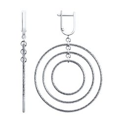 Серьги из серебра с алмазной гранью (Арт.94022771)