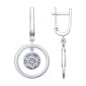 Серьги из серебра с фианитами (Арт.94023150)