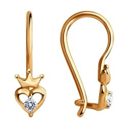 Серьги из золота с фианитами (Арт.028358)