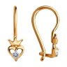 Серьги из золота с фианитами (Арт.028358)
