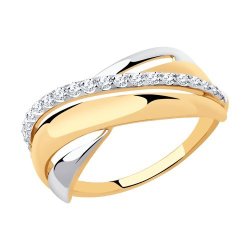 Кольцо из золота с фианитами (Арт.018499-4)