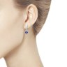Серьги из белого золота с бриллиантами и танзанитами (Арт.6024074)