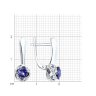 Серьги из белого золота с бриллиантами и танзанитами (Арт.6024074)