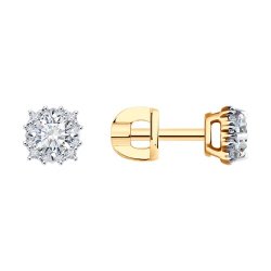 Серьги из золота с фианитами (Арт.029648)