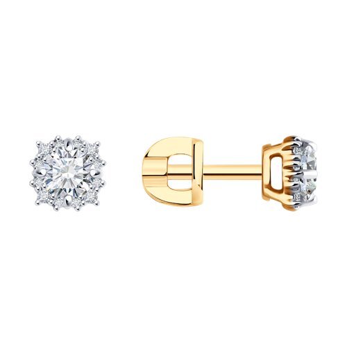 Серьги из золота с фианитами (Арт.029648)
