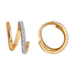 Серьги из золота с фианитами (Арт.029808)