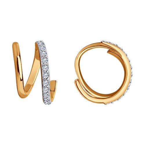 Серьги из золота с фианитами (Арт.029808)