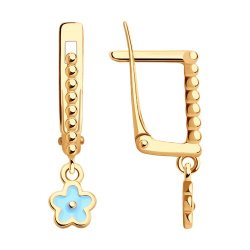 Серьги из золота с эмалью (Арт.029946)