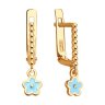 Серьги из золота с эмалью (Арт.029946)