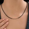 Колье золотое пробы 585 с шпинелью (Арт.770498) Колье золотое пробы 585 с шпинелью (Арт.770498)
