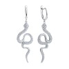 Серьги из серебра с фианитами «Танец Змеи» Соколов (арт.94026025)