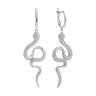 Серьги из серебра с фианитами (Арт.94026025)
