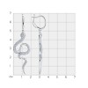 Серьги из серебра с фианитами «Танец Змеи» Соколов (арт.94026025)