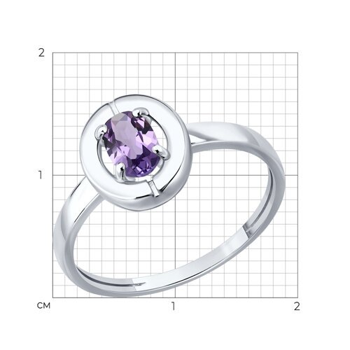 Кольцо из серебра с аметистом (Арт.92014841)