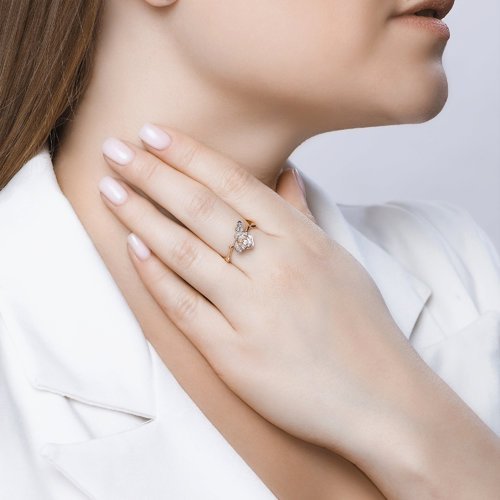 Кольцо из золота с бриллиантами (Арт.1011277)